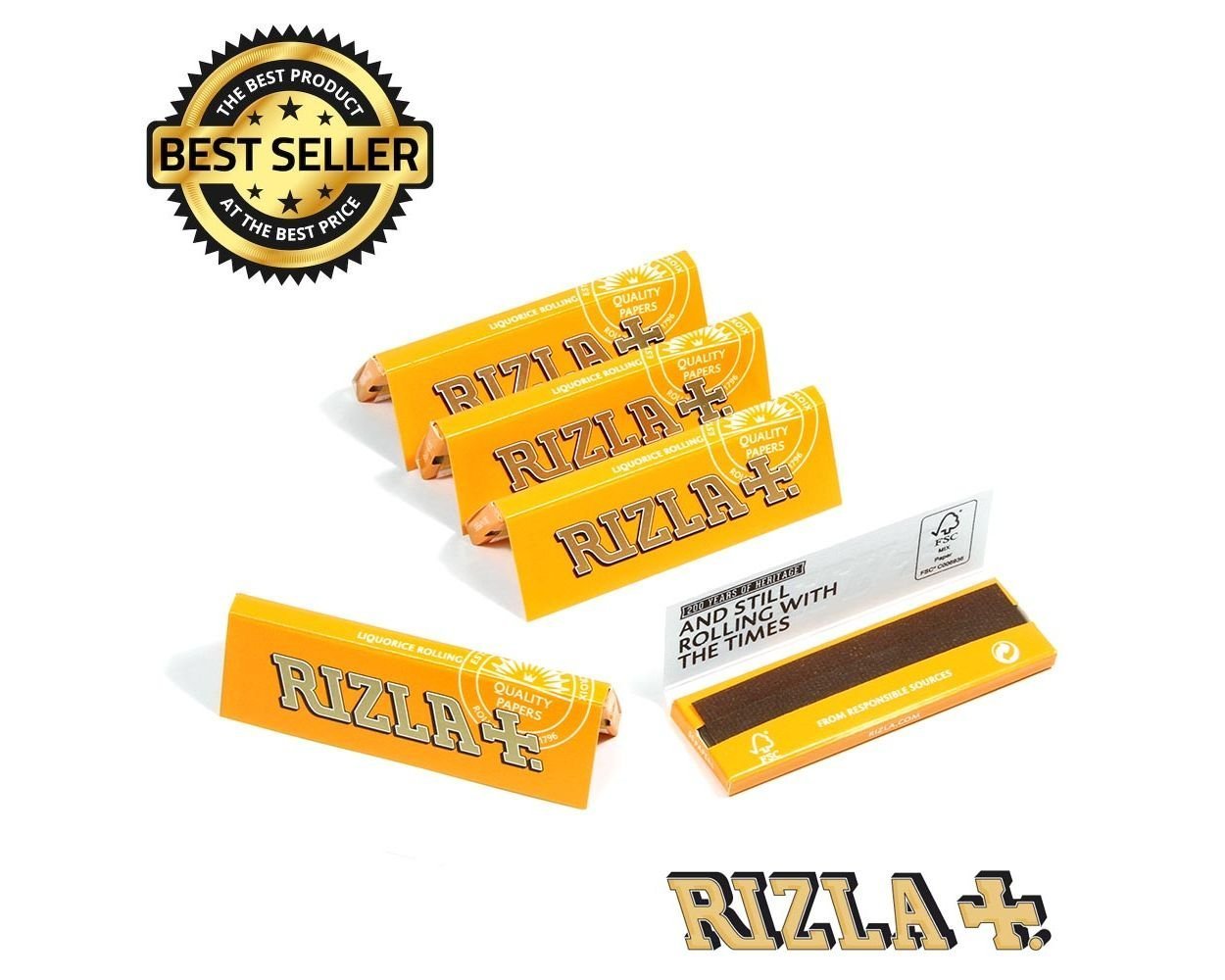 Rizla | Licquorice Rolling Papers | Bundle of 5